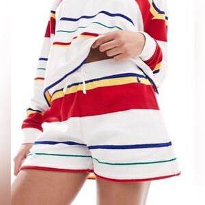 Polo Ralph Lauren jersey shorts terry cloth striped sz M